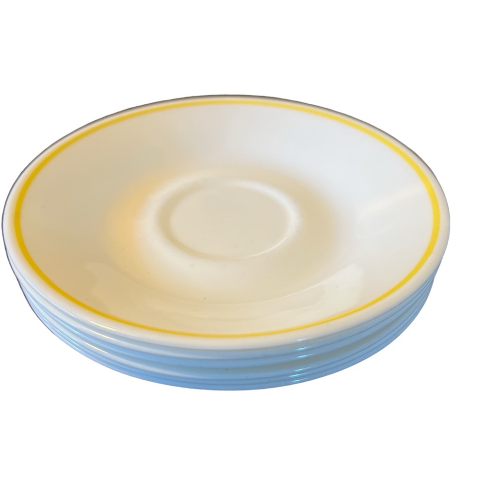 Corelle Corning Tea Cup Saucer Plates Vintage 1970s Set of 6 April